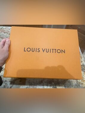 Louis Vuitton Orange Box with Black Logo